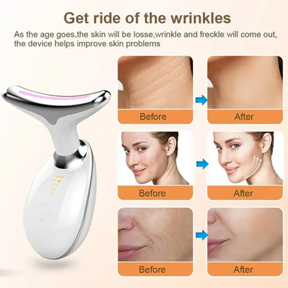 Latest Model with 3 LED modes LED Facial Massager + (Free Mobile Stick Cover) | Face & Neck Lifting & Skin Tightening Tool