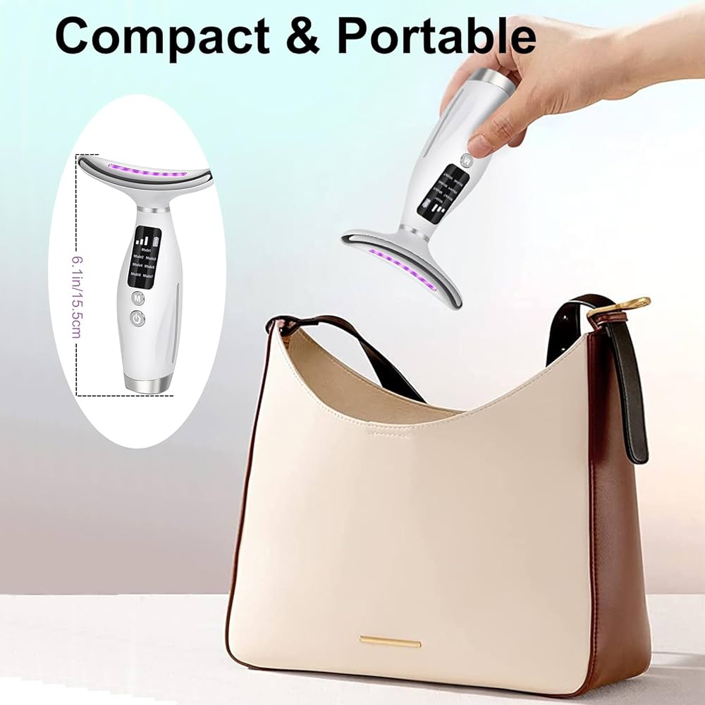 Latest Model with 7 LED modes LED Facial Massager + (Free Mobile Stick Cover) | Face & Neck Lifting & Skin Tightening Tool
