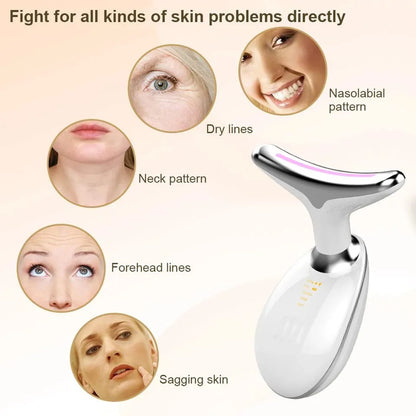 Latest Model with 3 LED modes LED Facial Massager + (Free Mobile Stick Cover) | Face & Neck Lifting & Skin Tightening Tool