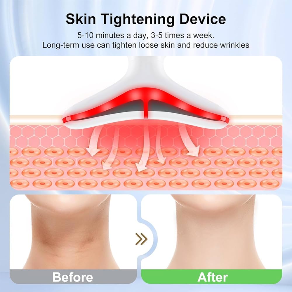 Latest Model with 7 LED modes LED Facial Massager + (Free Mobile Stick Cover) | Face & Neck Lifting & Skin Tightening Tool