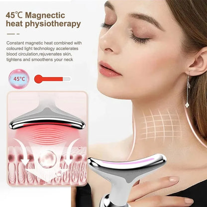 Latest Model with 3 LED modes LED Facial Massager + (Free Mobile Stick Cover) | Face & Neck Lifting & Skin Tightening Tool