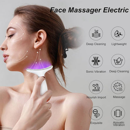 Latest Model with 7 LED modes LED Facial Massager + (Free Mobile Stick Cover) | Face & Neck Lifting & Skin Tightening Tool