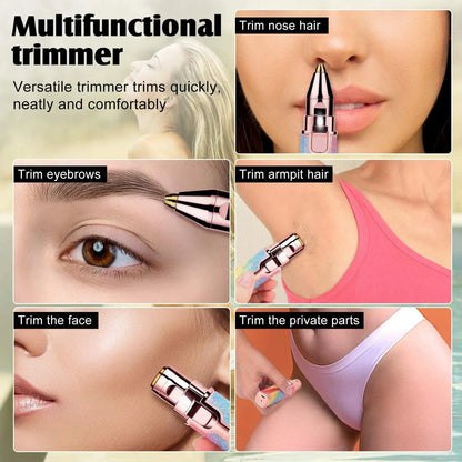 2-in-1 Eyebrow Trimmer & Facial Hair Remover | Painless & Portable