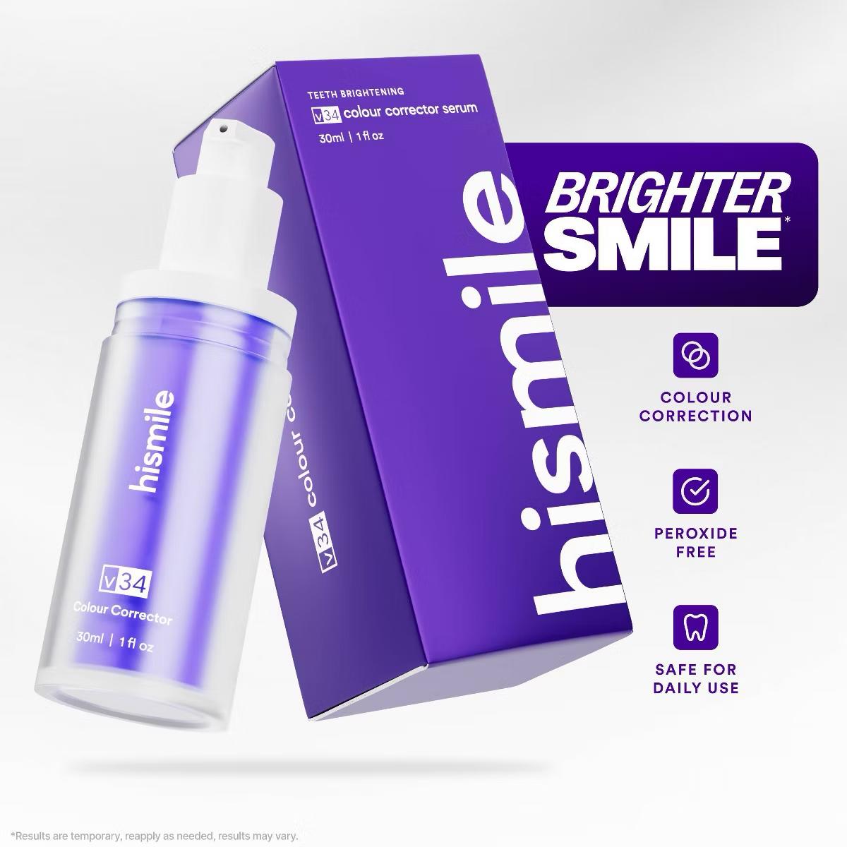 Hismile V34 Teeth Whitening Serum | Instant Bright Smile