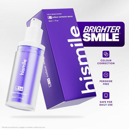 Hismile V34 Teeth Whitening Serum | Instant Bright Smile