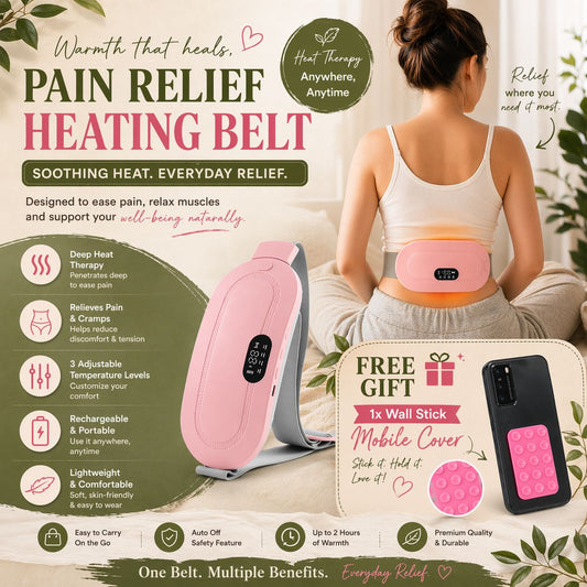 Portable Period Pain Relief Heating Belt + (Free Mobile Stick Cover) | (USB Rechargeable)
